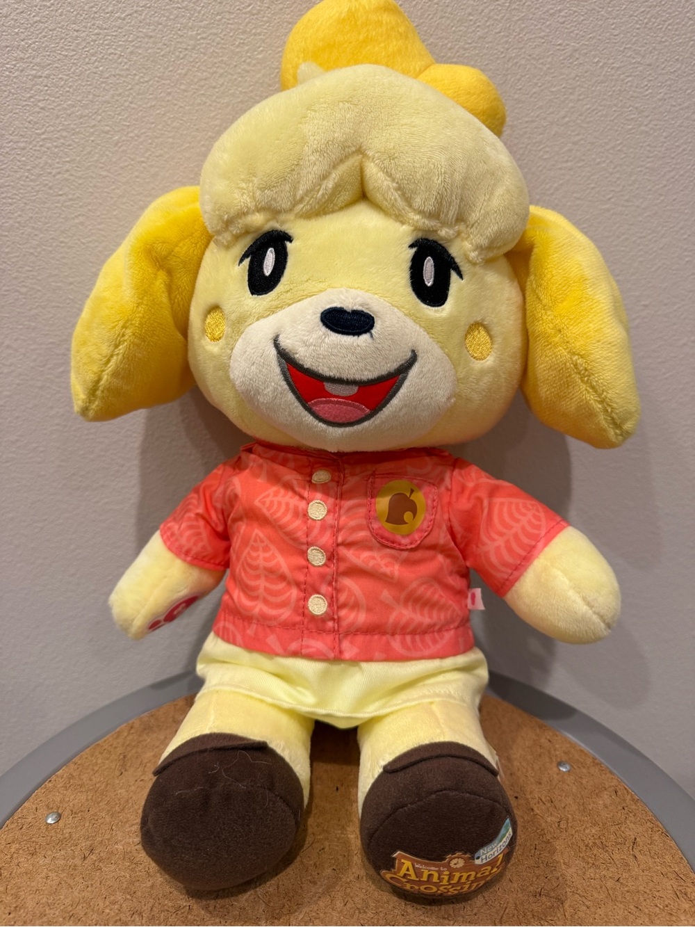 Build-A-Bear Yellow Isabelle Plush with Paw Sounds plays Animal Crossing Music